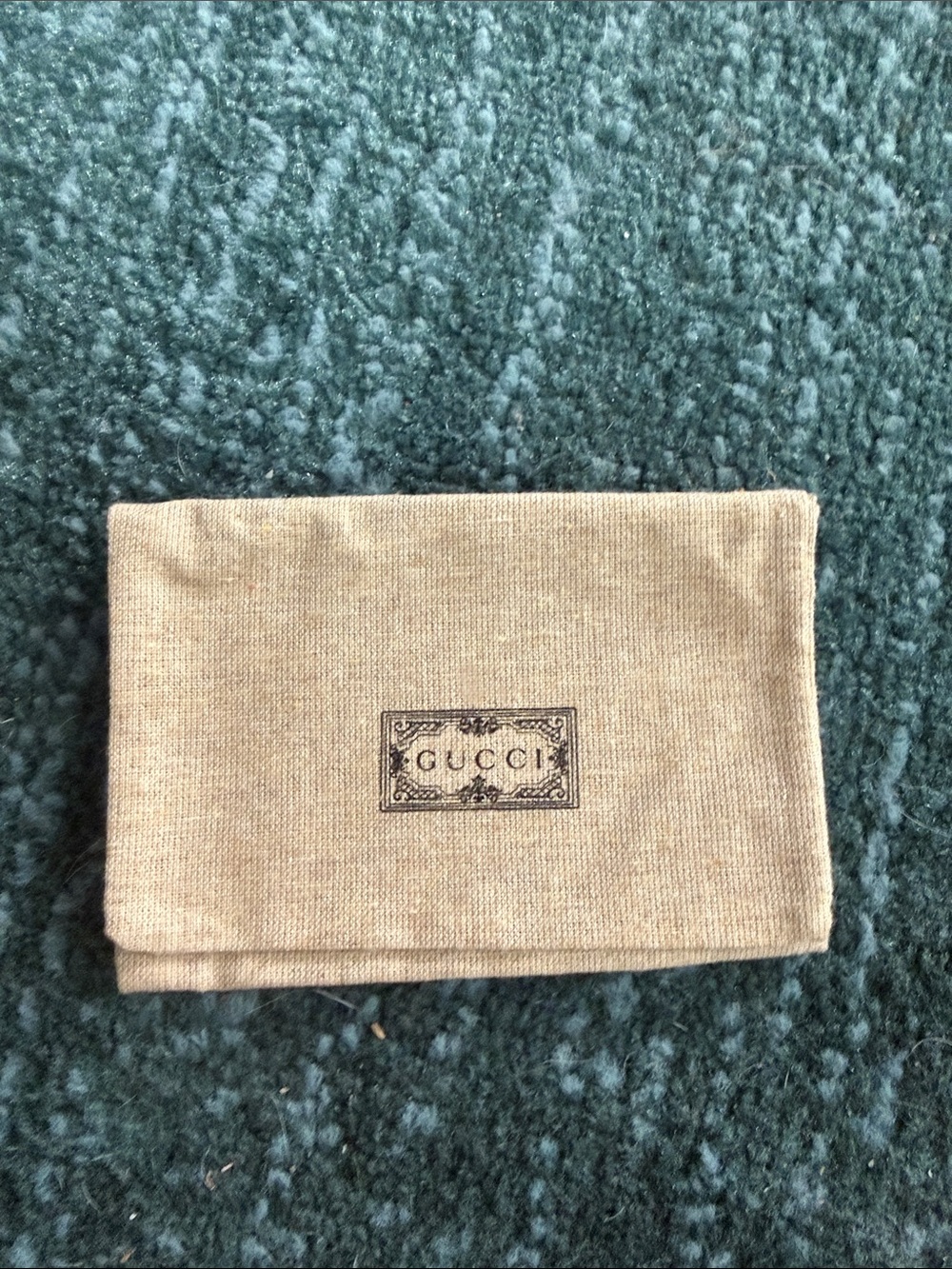 Gucci Beige Signature Logo Pouch